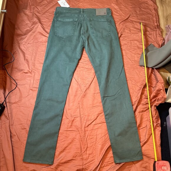 AG Trellis Stretch Sateen Modern Slim Pants - Sulfur Kelp Forest - 32 - Picture 3 of 13